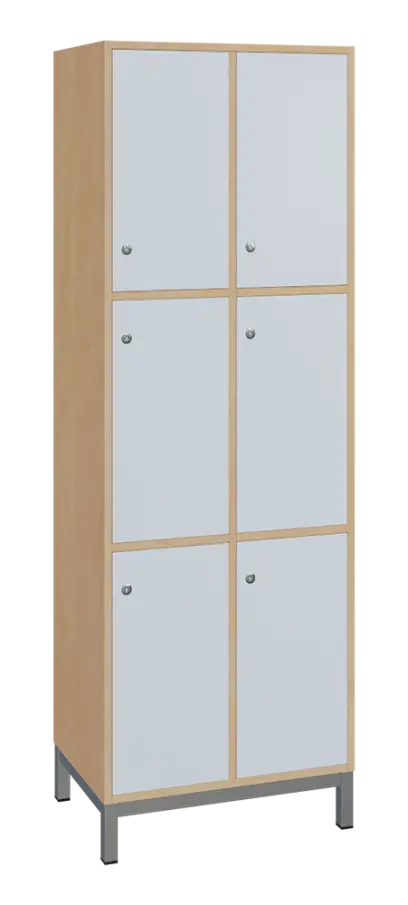 SBS-3322 šatní skříň 6-boxová, 1800x600x400 mm, kovové nohy, korpus bříza irská, dvířka bílá SBS-3322 šatní skříň 6-boxová, 1800x600x400 mm, kovové nohy, korpus bříza irská, dvířka bílá